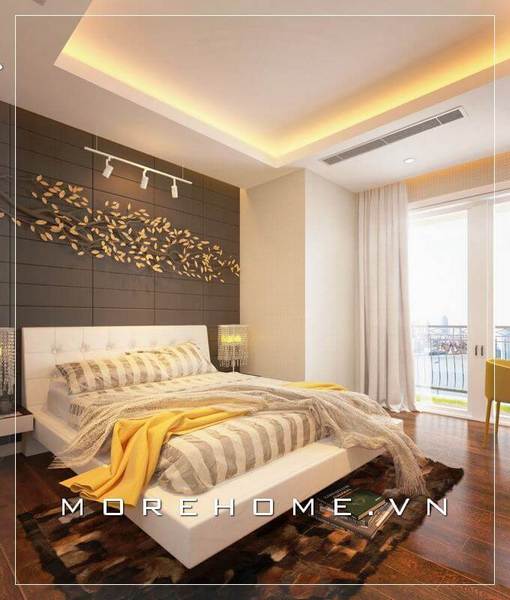Giường ngủ màu trắng